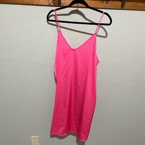 Stars Above. Hot pink. Mini night gown/ slip dress.